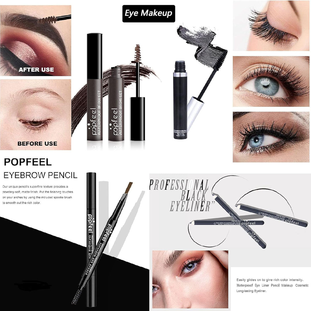 24St Schminkkasten Make-Up Set, Professionelles Kosmetische Schmink Set mit Lidschatten Lippengloss