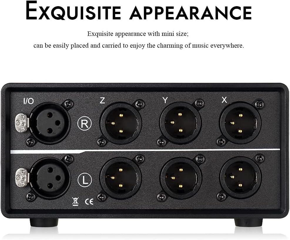Nobsound 1-IN-3-OUT XLR Audio Switcher Selector, Balanced Audio Converter, 3-Way Stereo Passiv Audio