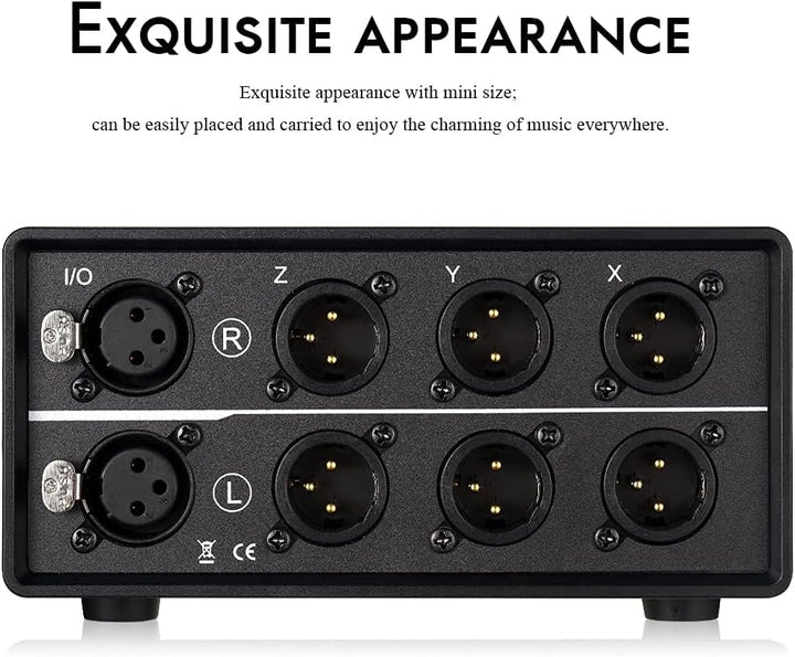 Nobsound 1-IN-3-OUT XLR Audio Switcher Selector, Balanced Audio Converter, 3-Way Stereo Passiv Audio