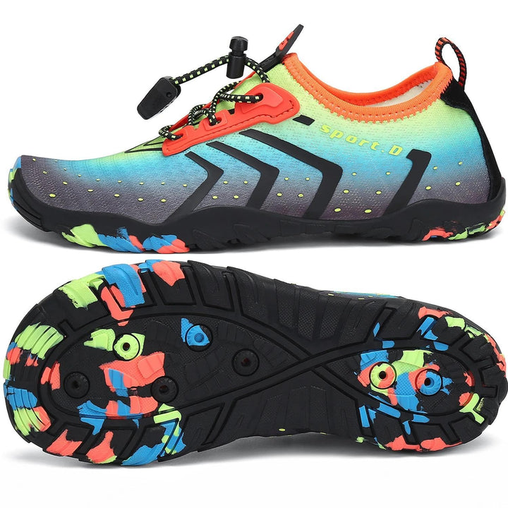 SAGUARO Kinder Badeschuhe rutschfeste Schnell Trocknend Aquaschuhe Gr.24-36 25 EU St 1 Blau A, 25 EU