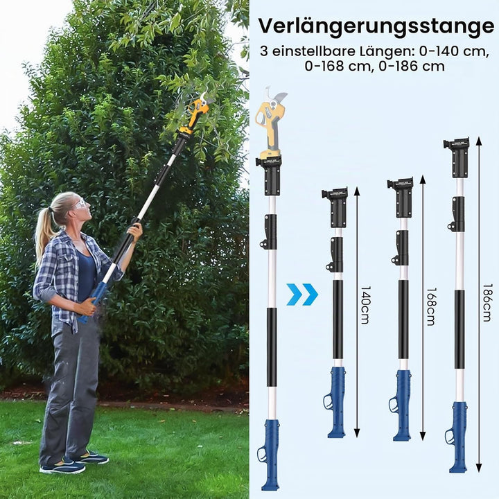 SWANSOFT Verlängerungsstange 1,9 m für Schnittdurchmesser von 8605 Pro und PRU45/PRU40/PRU36 elektri