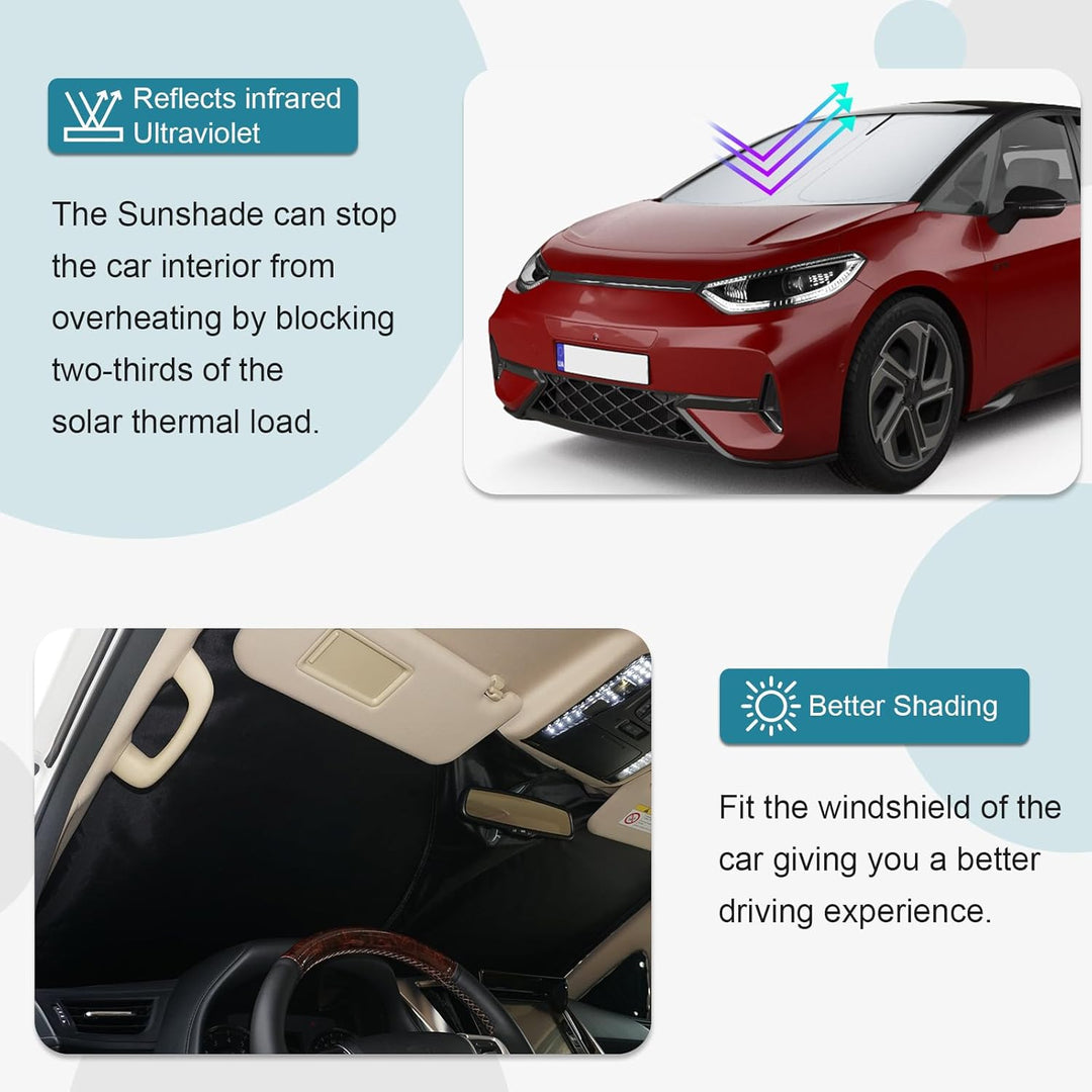 [Upgrade] CDEFG Kompatibel mit VW ID.3 ID3 2020-2025 2026 Sonnenschutz Abdeckungen Frontscheibe Sonn