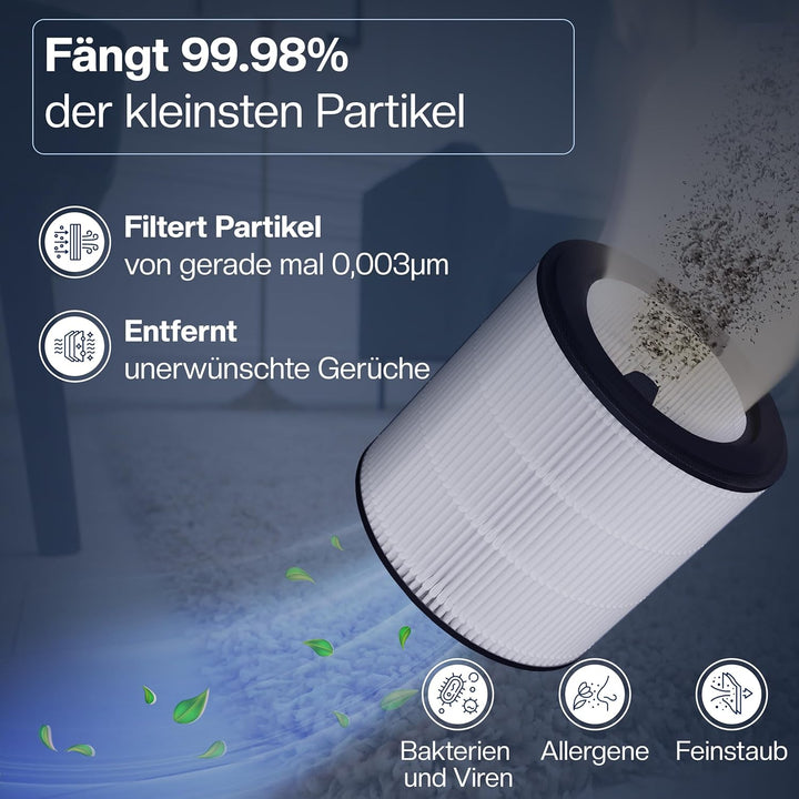 2 Filter für Philips Luftreiniger, ersetzt FY0194/30, kompatibel mit AC0820 & AC0819