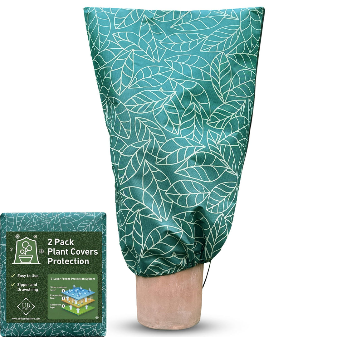 Winterschutz für Pflanzen 80x120 CM, 2 Stück | Pflanzenabdeckung Winter | Grüne Gartenabdecksäcke fü