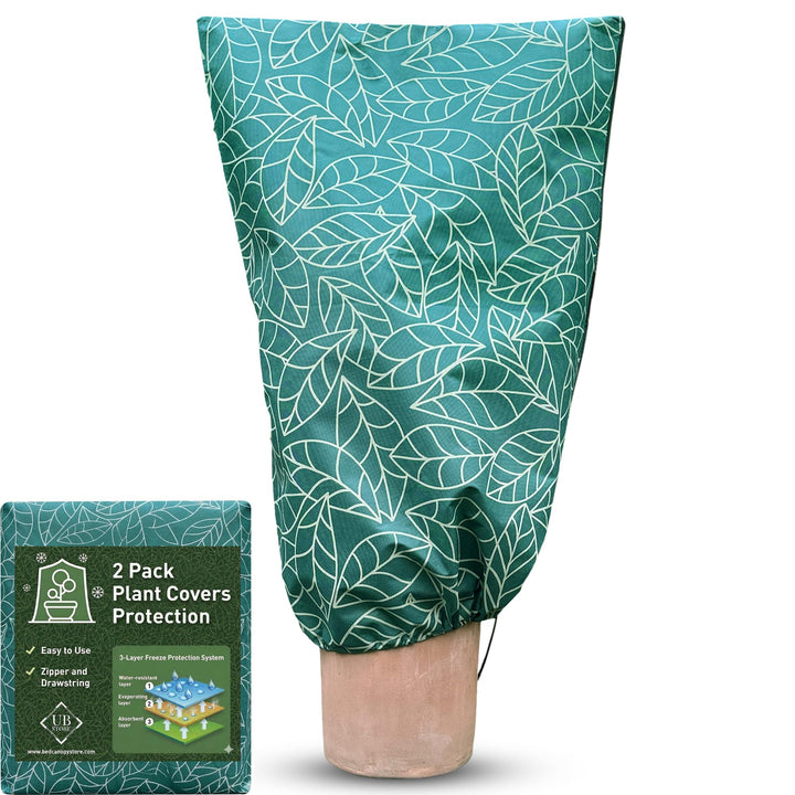 Winterschutz für Pflanzen 80x120 CM, 2 Stück | Pflanzenabdeckung Winter | Grüne Gartenabdecksäcke fü