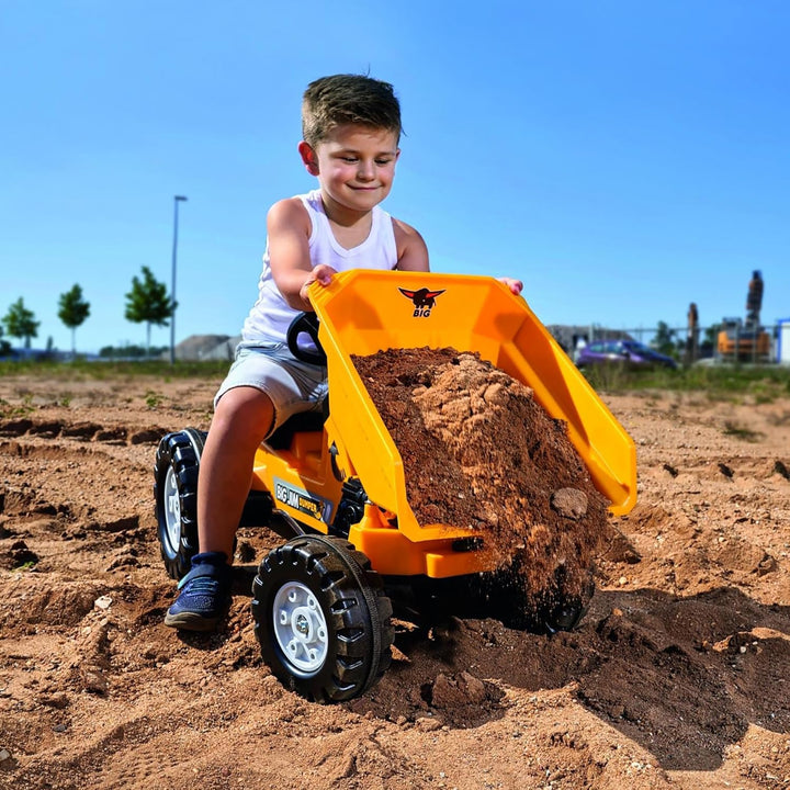BIG - Jim Dumper Kinderkipper Spielfahrzeug, 3-fach verstellbarer Sitz, wetterbeständiges Kunststoff