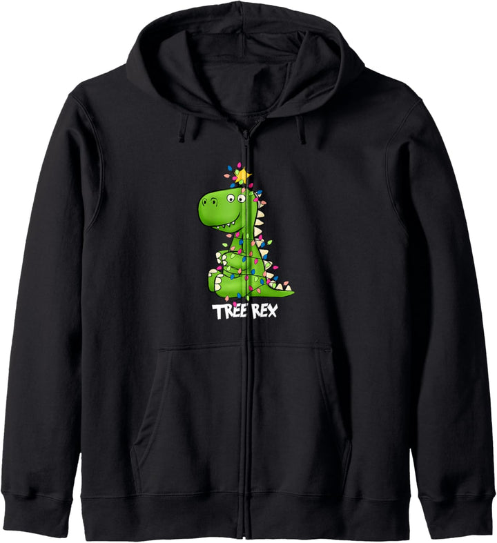 Tree Rex Süsser Dinosaurier Familie Kinder Weihnachten Kapuzenjacke