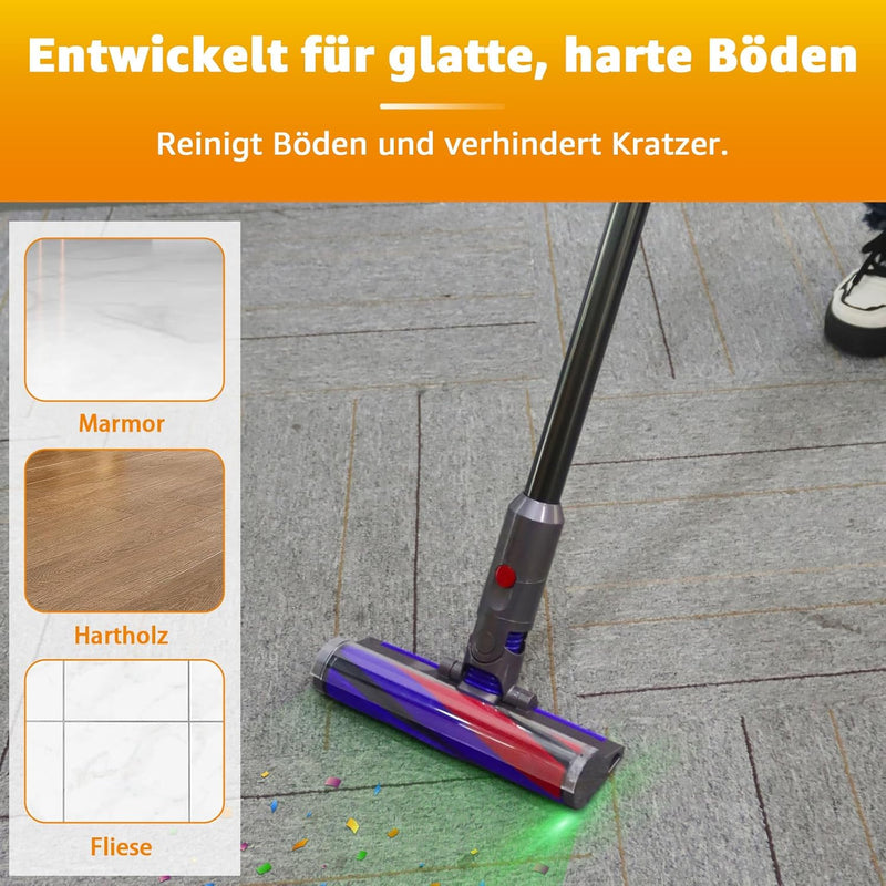 Bürste Kompatibel mit Dyson V12/V15/Slim, Softwalzen Bodenbürsten Zubehör für Dyson Staubsauger, Ers