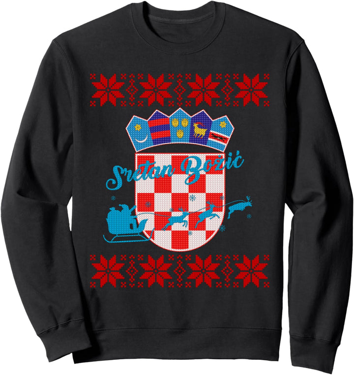 Weihnachten Kroatien Sretan Bozic Ugly Sweatshirt