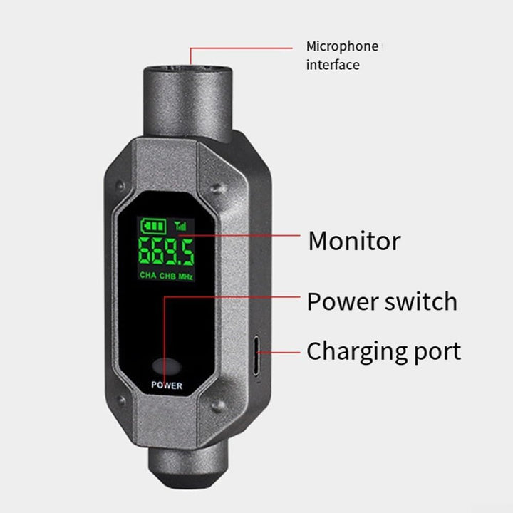 SPORTARC Drahtloser Xlr-Sender und XLR-Empfänger, kabelloser Mikrofon-Audio-Transmitter-Empfänger, d
