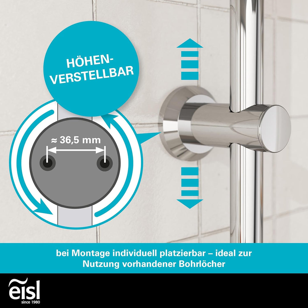 EISL EASY ENERGY Duschset, Duschsäule 2 in 1 mit grosser Regendusche (176 x 176 mm) und Handbrause,