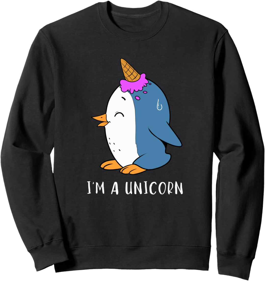 Lustiger Pinguin I'm A Einhorn Nette Kinder Pyjama Sweatshirt