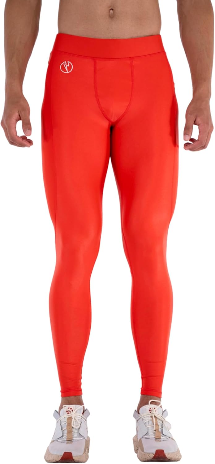 Kapow Meggings: Glänzende, Lange Herren Performance Leggings mit Kompression für Sport wie Fitness,