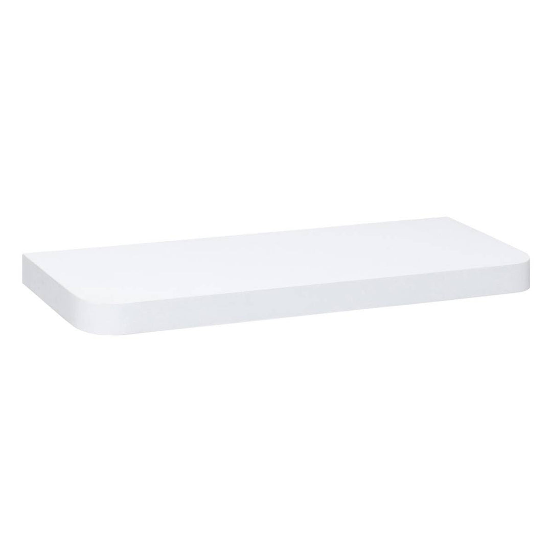 5 five simply smart 5five – Fixy Wandregal, abgerundet, Holzoptik, Weiss – Rechteckige Form – Wandmo