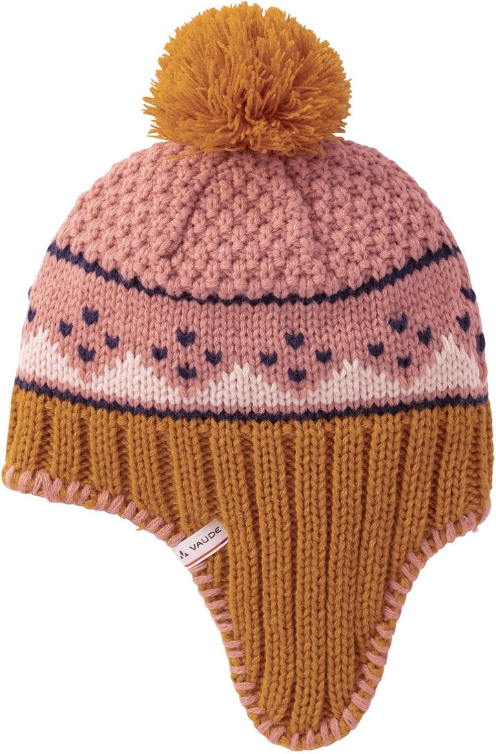 VAUDE Accessories Kids Knitted Cap IV S Silt Brown/Rose, S Silt Brown/Rose