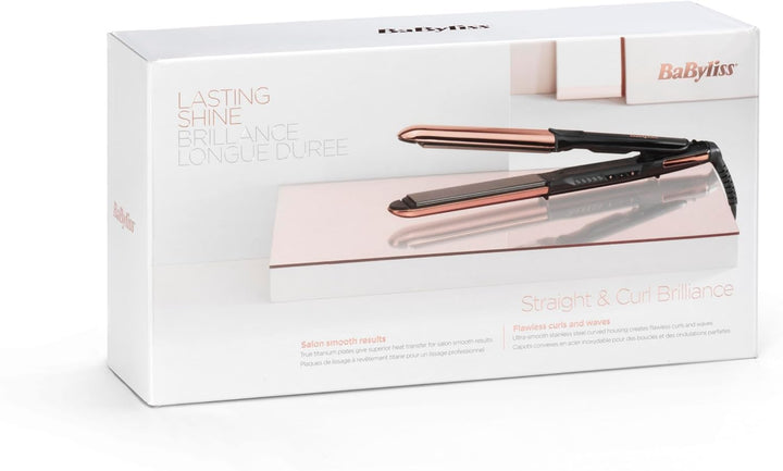 BaByliss Straight & Curl Brilliance 2-in-1 Glätteisen ST482E, Schwarz Glätteisen_Straight & Curl Bri
