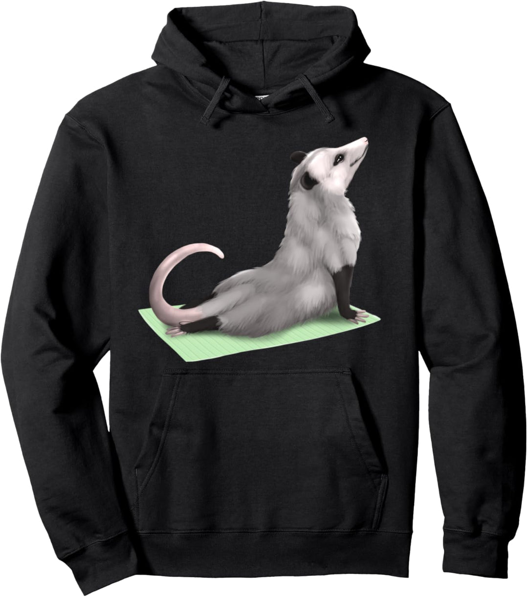 Possum Yoga Pose Meditation Zen Workout Exercise Pullover Hoodie