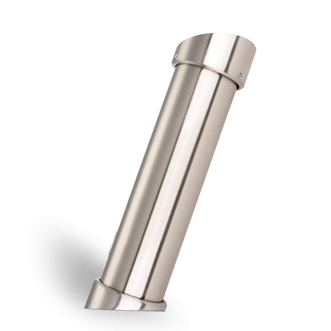 2 Stück Barkonsolen schräg 21° Höhe 200 mm/Ø 50 mm Edelstahloptik Thekenfuss Bar Konsole Tresenfuss