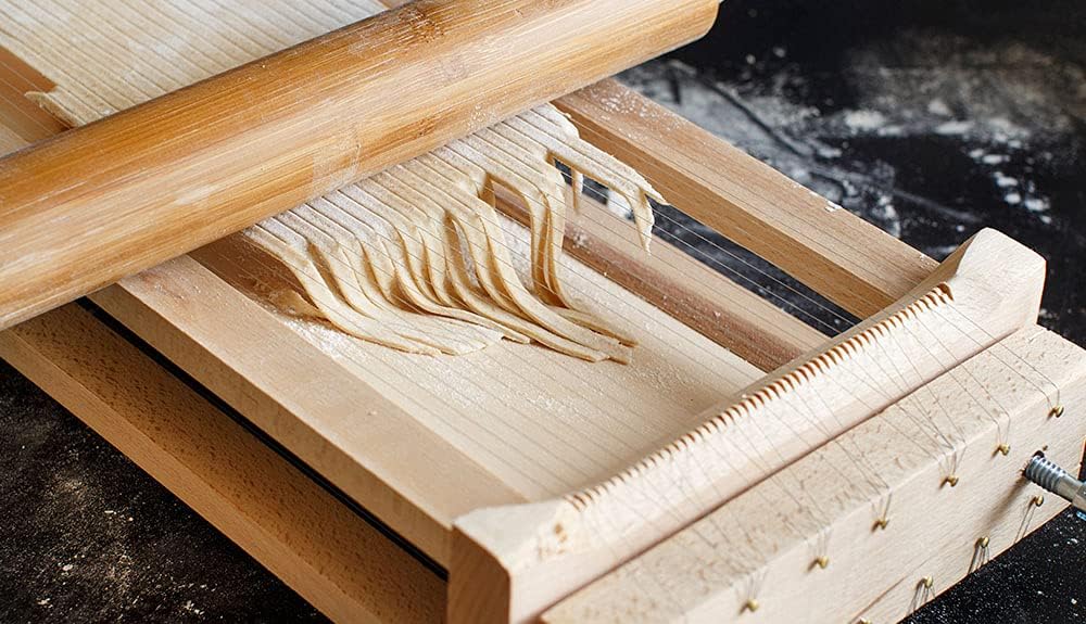 Antech - Gitarre für frische Nudeln, abruzzische Gitarre für Pasta, Spaghetti, Fettuccine, Tonarelli