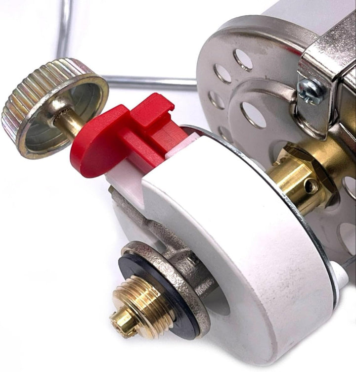 Gas Campinglampen mit Piezozündung und Metallgehäuse