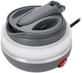 Adler AD1279 Elektrischer Wasserkocher, faltbar, 0,6 Liter, 750 W, BPA-frei, Silikon, Weiss und Dunk