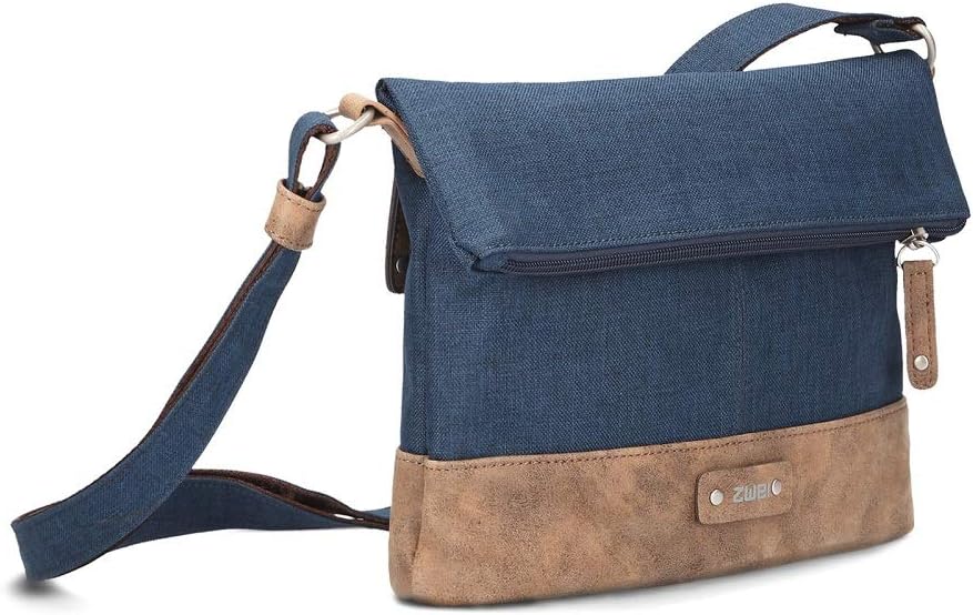 Zwei Damen Rolltop-Handtasche Olli OT6 Umhängetasche 2/4 Liter klassische Crossbody Bag wasserabweis