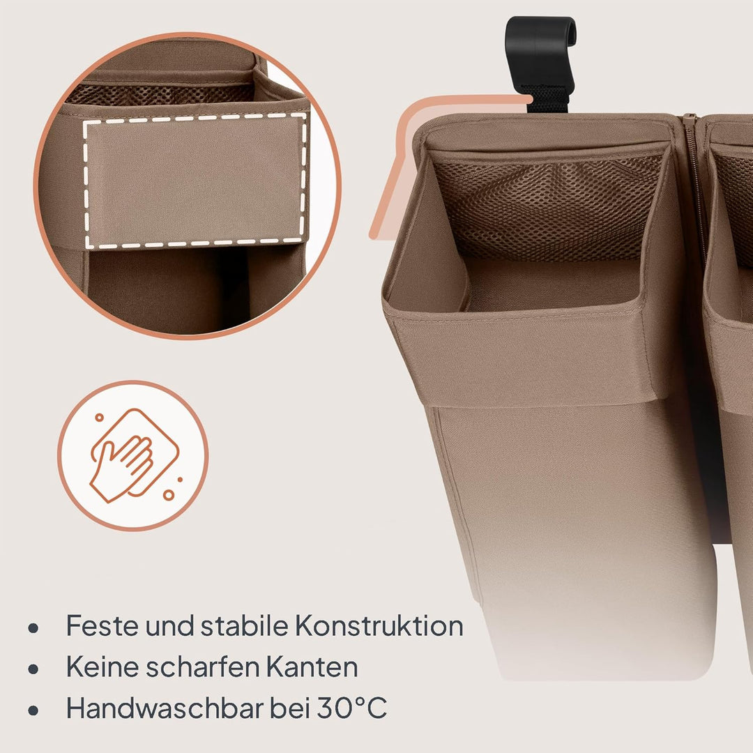 Lionelo Sidepocket Large Kinderbett-Organizer, Hängender Bett-Organizer, Wickeltisch, Windeln, Babyt