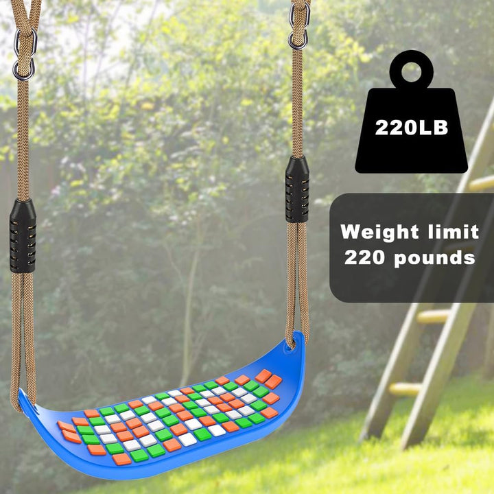 SELEWARE Schaukel Outdoor Kinder Schaukelsitz - Indoor Erwachsene Schaukelbrett mit rutschfest Verst