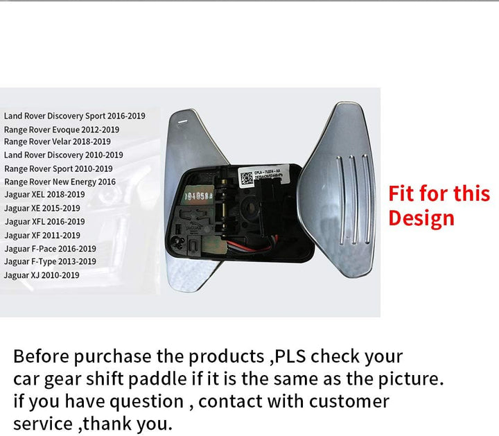 HIBEYO Lenkrad Schaltwippen Verlängerung Paddles Lenkrad für Land Rover Evoque Velar Discovery Range