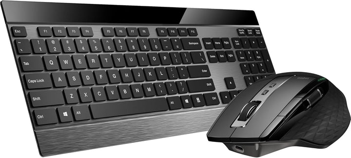 Rapoo 9900M kabelloses Tastatur-Maus Set Wireless Deskset 3200 DPI Sensor wiederaufladbarer Akku fla