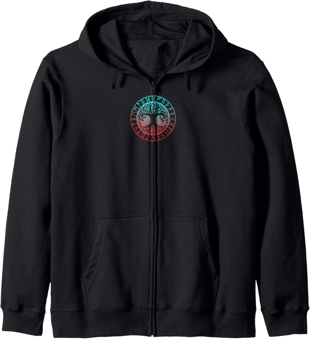 Wikinger-Symbol YGGDRASIL nordisches Symbol Nordische Rune Zeichen Glyphe Kapuzenjacke