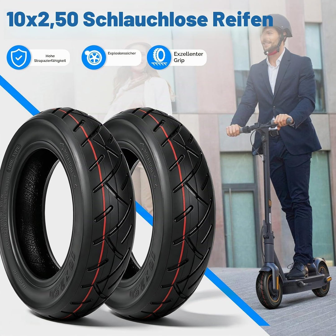 60/70-6.5 Schlauchlose Reifen 10 Zoll Reifen Tubeless für Ninebot Max G30/ G30D 2 / G30E 2 / G30P /
