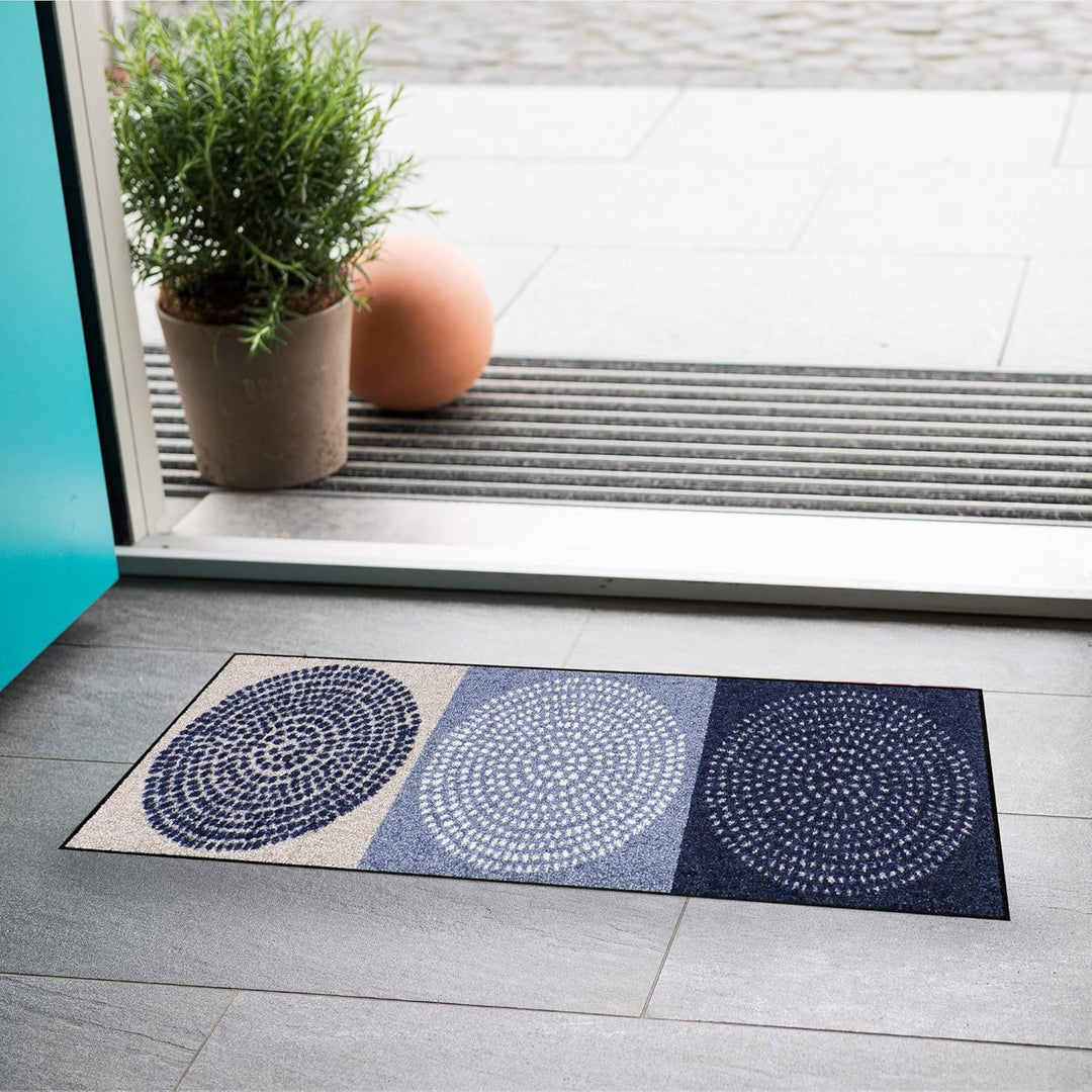 Salonloewe Fussmatte "Nestor" blau Grösse 25x75 cm 25 x 75 cm (Rechteckig) Blau, 25 x 75 cm (Rechtec