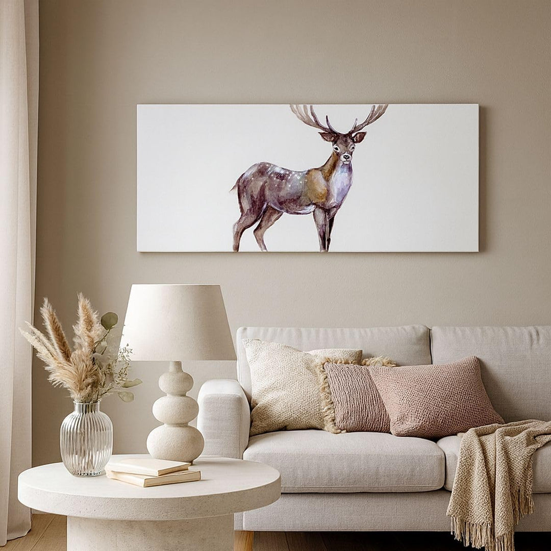 Panorama Bilder auf Leinwand 100x40cm Leinwandbild Liebes Tier Wild Wald Gross Wanddeko Bild Schlafz