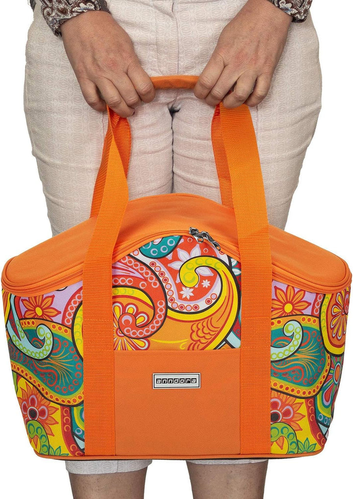 anndora Kühltasche 20 Liter - Farbwahl paisley orange, paisley orange