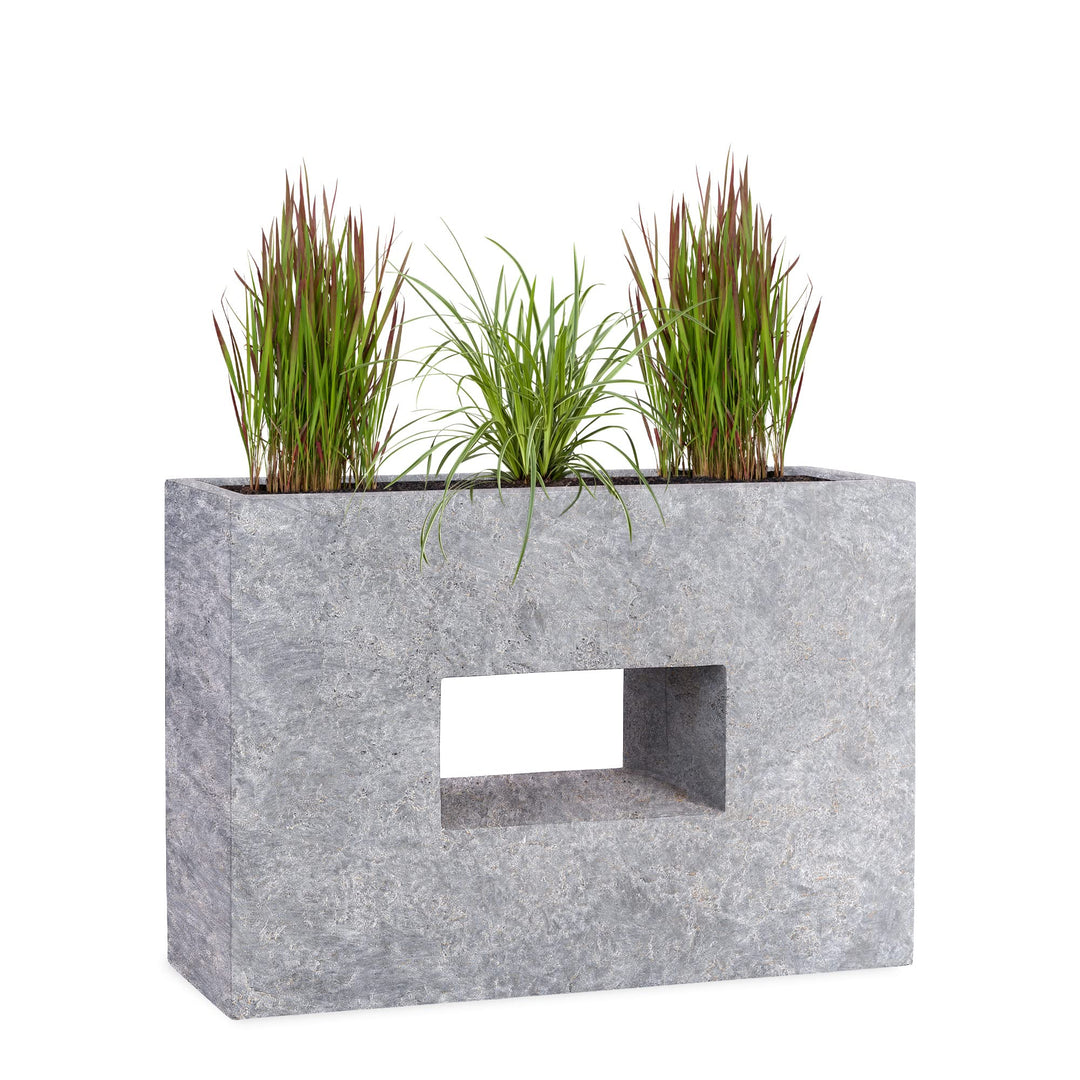 Pflanzwerk® Pflanzkübel Vista Lava Hellgrau 52x75x27cm Blumentopf *Frostbeständige Blumenkübel* *UV-