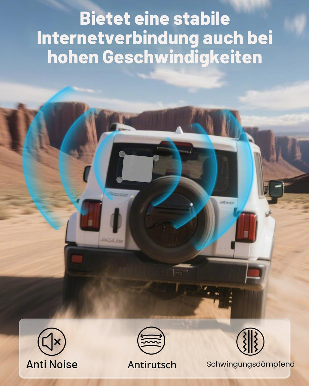 Mwin Starlink Mini-Autohalterung – Langlebige Starlink Mini Zubehör Saugnapfhalterung – Starkes Saug