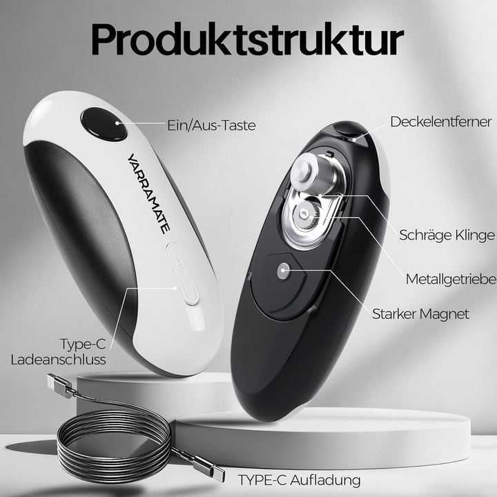 YARRAMATE Dosenöffner Elektrisch – Automatischer Elektrischer Dosenöffner für Senioren, One-Touch wi