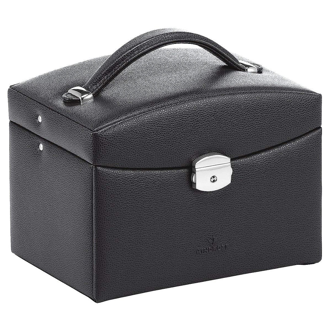 WINDROSE Beluga Schmuckkoffer 21,5 cm Leder 8 Schwarz, 8 Schwarz