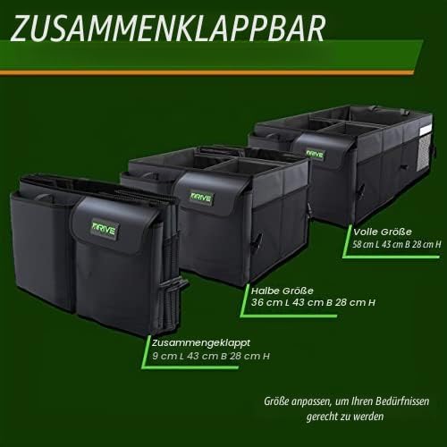 Kofferraum Organizer - Zusammenklappbar, Automotive Kofferraumtasche die Lagerung mit Verstellbaren