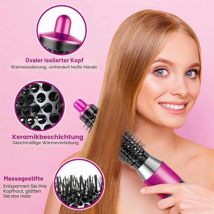 Chuancheng Kleiner runder Volumen-Bürstenaufsatz für Dyson Airwrap HS01/HS05 Haarstyler-Zubehör Rose