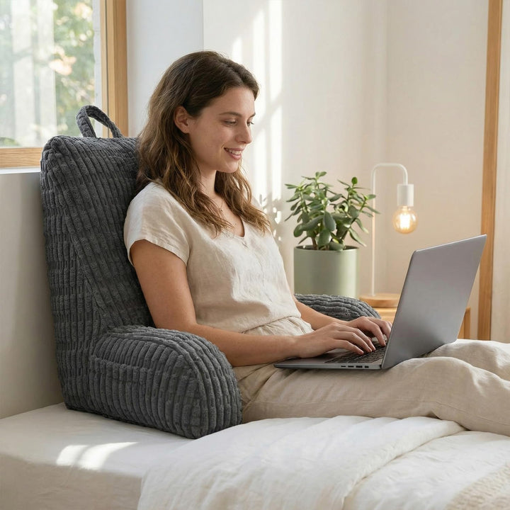 Lesekissen für Bett Und Sofa, Rückenkissen Sofa für Erwachsene mit Armlehne, RückenstüTze Abnehmbar