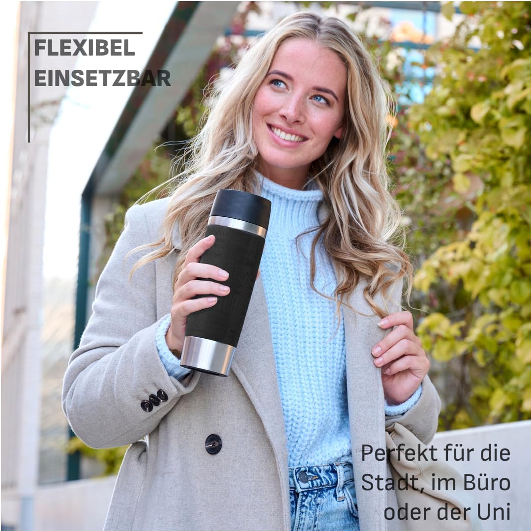 Emsa 515615 Travel Mug Classic Grande | Thermobecher | Isolierbecher | 500ml | hält 6h heiss, 12h ka