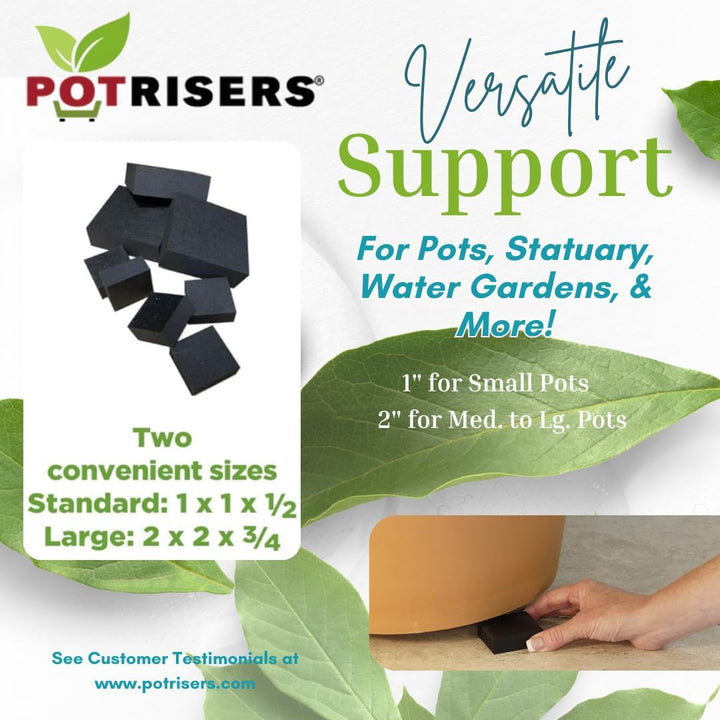 POTRISERS PRB2-12 unsichtbare Topffüsse, gross, 5,1 cm, erhöht bis zu 4 Blumentöpfe oder Statuen, fü