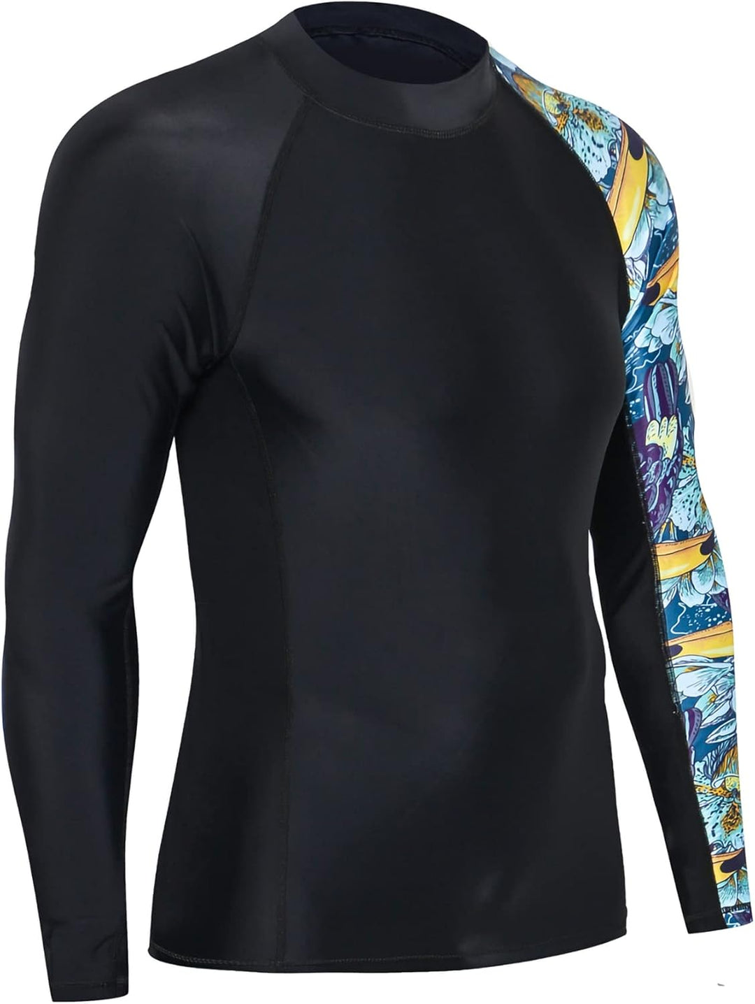 HUGE SPORTS Herren Spleiss Rashguard Langarm Rash Guard Shirt Langarmshirt alle Outdoor Aktivitäten