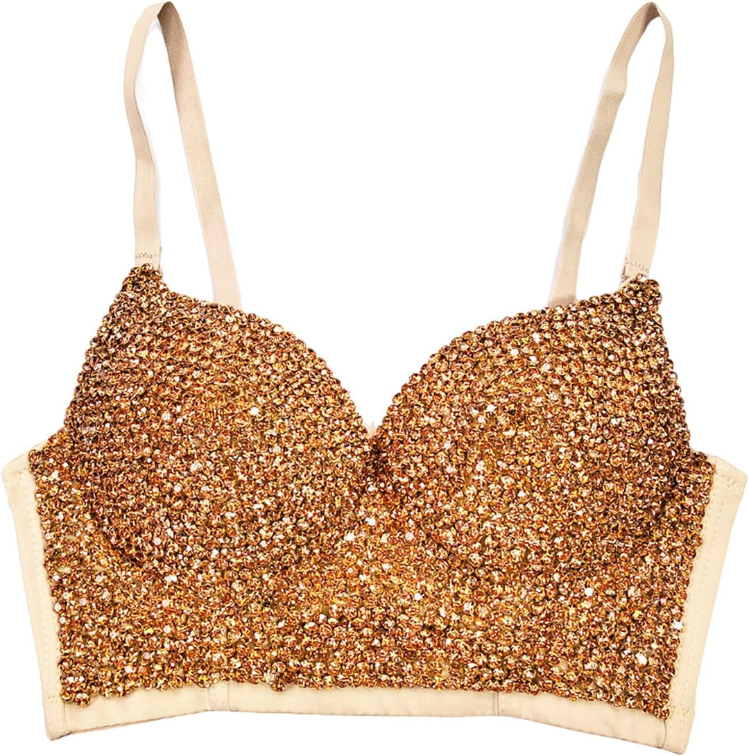 Damen Korsett Bustier BH Dessous Tank Top Trägertop Crop Top Corsage Schlanke Weste # 1 Beige M, # 1