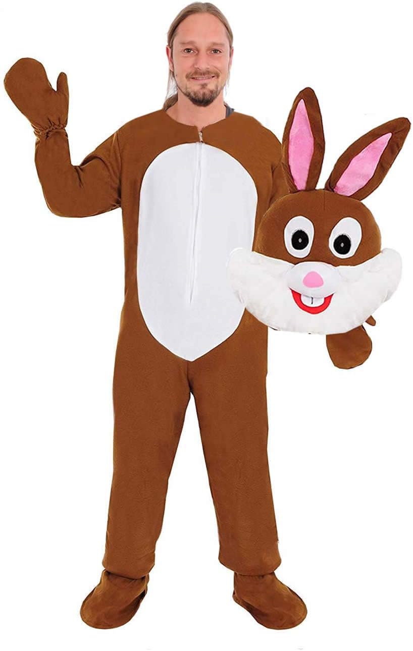 Hase braun Einheitsgrösse L-XL Kostüm für Fasching Karneval Ostern Osterhase