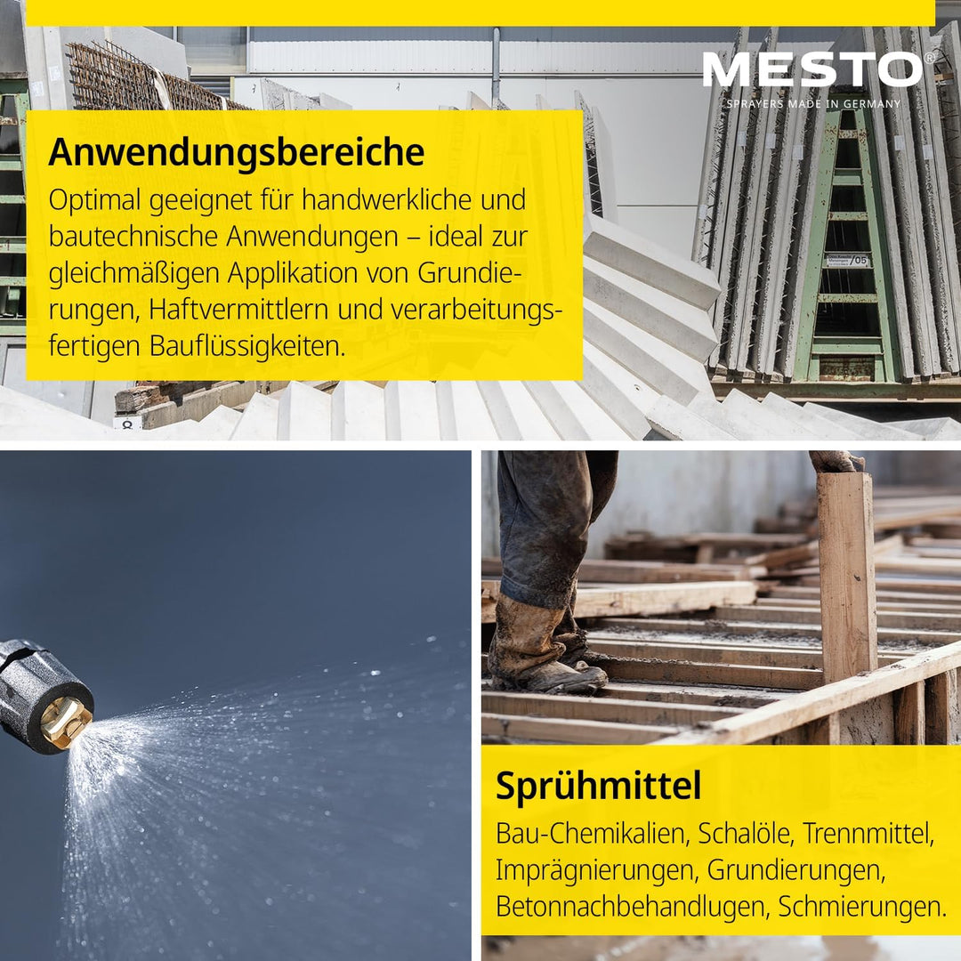 MESTO FERROX Plus 6 Hochdrucksprühgerät 6L Set inkl. MESTO Köcher | Drucksprüher 6 Bar | Schalölspri