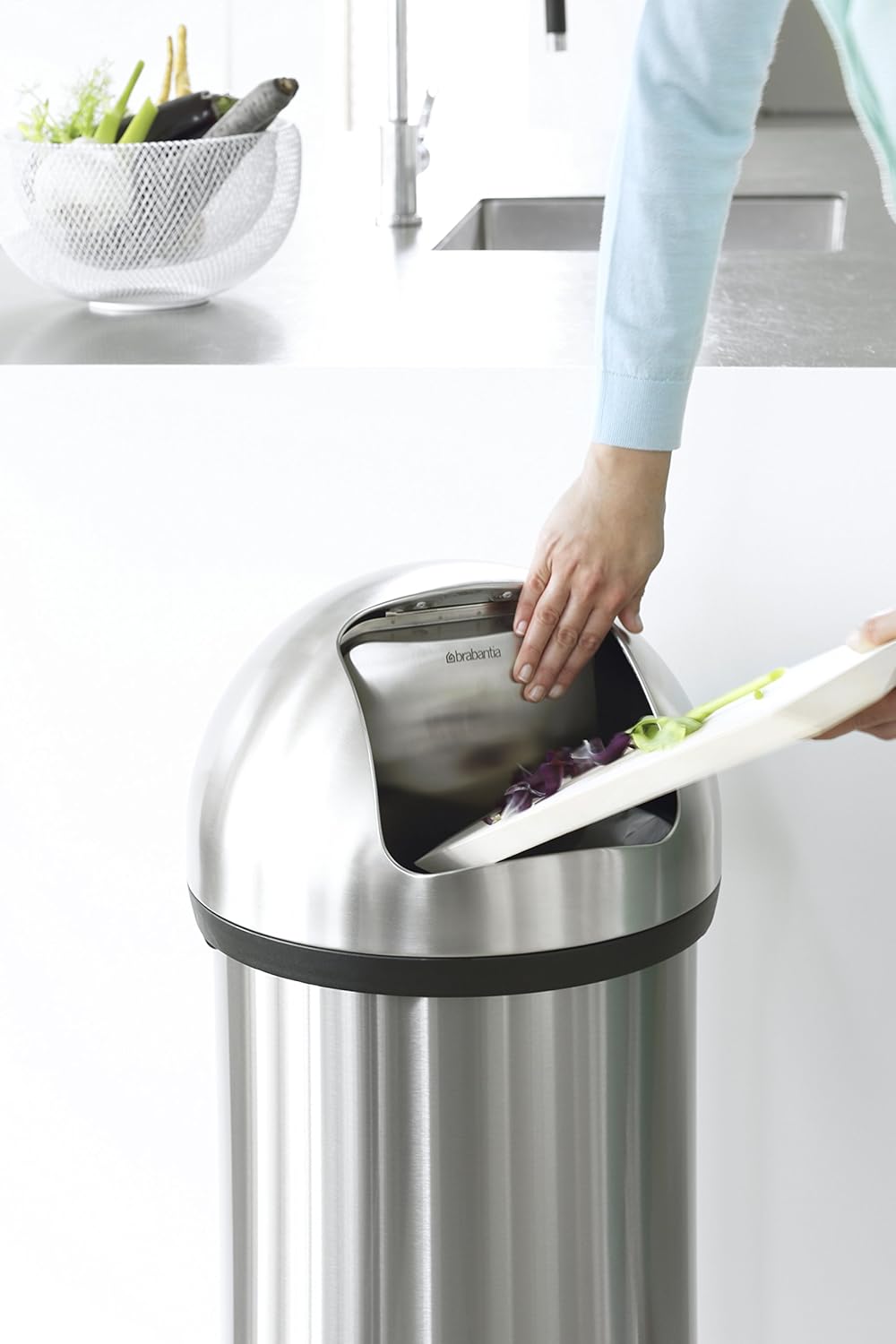 Push Bin 60 L/Matt Steel Mattiert, Mattiert