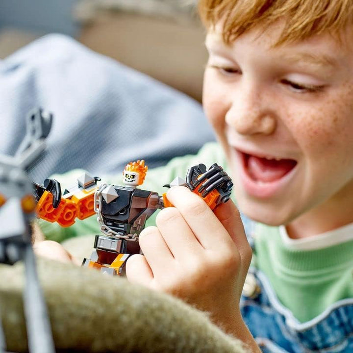 LEGO 76245 Marvel Ghost Rider mit Mech & Bike, Superhelden Motorrad Spielzeug zum Bauen mit Kette un
